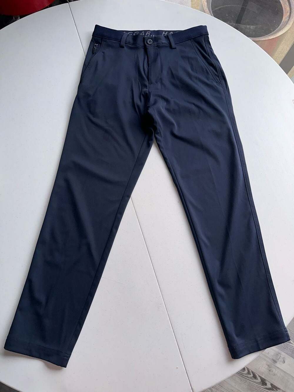 Haggar The Active Series Slim Fit Tech Pants 29x30 Navy Blue